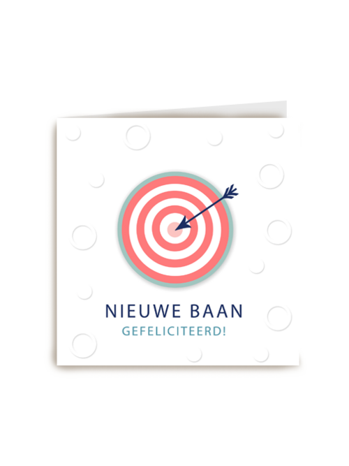 nieuwe baan kaart stijlvol gefeliciteerd