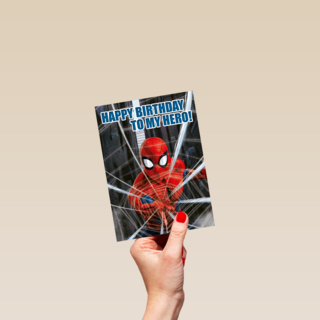 Spiderman verjaardagskaart to my hero
