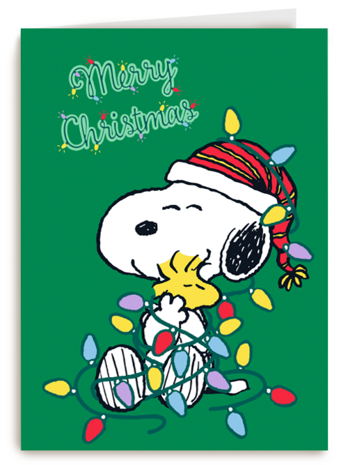 merry christmas from Snoopy and Woodstock
