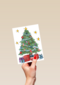 kerstkaart hip kerstboom getekend matia studio
