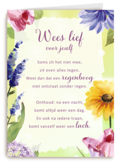 Beterschapskaart Wees lief voor jezelf More than words