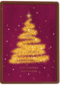 kerstkaart klassiek gouden kerstboom