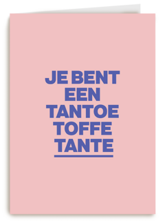7e bent een tantoe toffe tante kaart