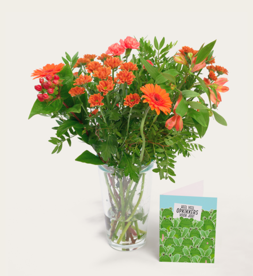 Boeket Bloemen Emmanuel met Cote dOr Bouchee