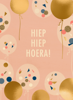 gefeliciteerd kaart vrouw hiep hiep hoera