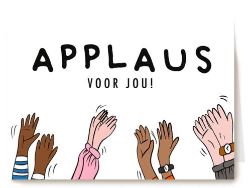 Bedankt kaart thuiswerken applaus voor jou