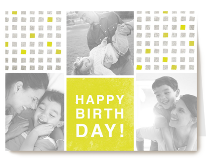 fotokaart liggen happy birthday drie fotoos