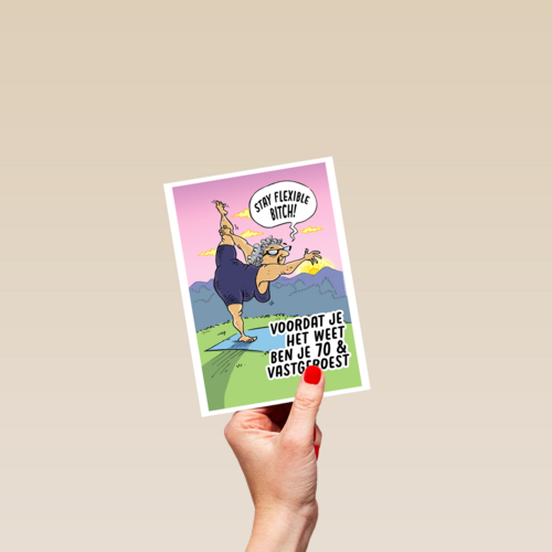 voordat je het weet ben je 70 en vastgeroest