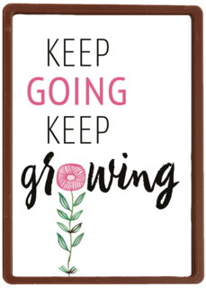 roze bloemetje met quote