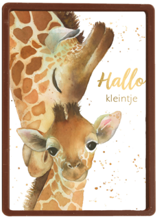 geboorte hallo kleintje giraffe