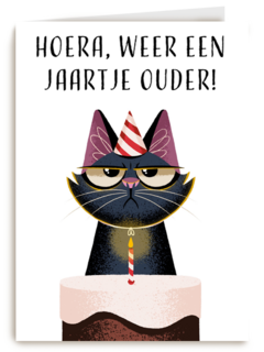 Verjaardagskaart grappig Grumpy Hoera weer een jaartje ouder Folio