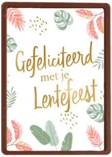 Gefeliciteerd met je lentefeest bladeren