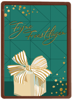 Stijlvolle kerstkaart met cadeau