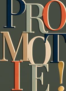 promotie kaart grote letters