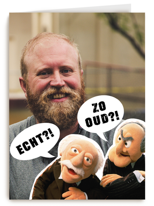 verjaardag kaart muppets foto waldorf statler