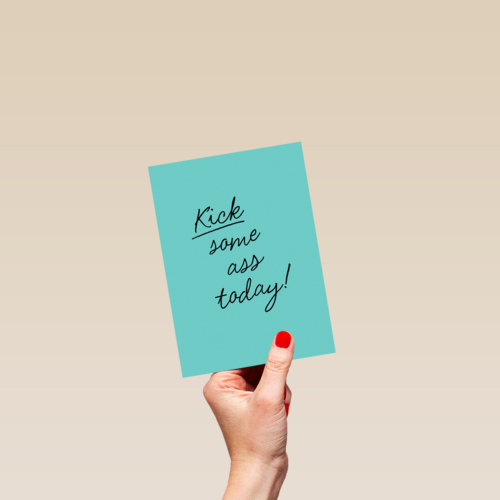 Motivatiekaart Kick some ass today