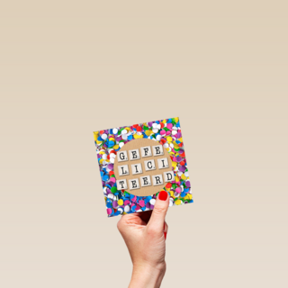 confetti cirkel gefeliciteerd