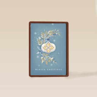 Kerstkaart stijlvol wintergreetings