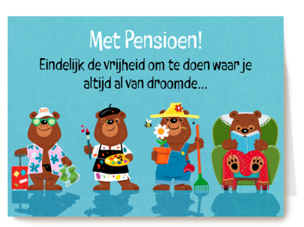 Pensioen kaart eindelijk de vrijheid