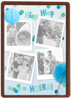 4 fotos slingers blauw