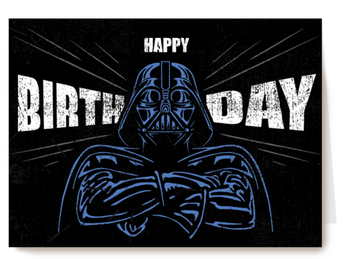 verjaardag kaart darth vader happy bday