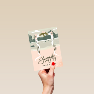 Pas getrouwd kaart happily ever after