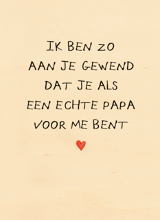 ik ben zo aan je gewend