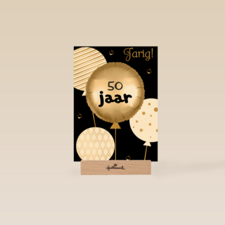 verjaardag kaart leeftijd 50 ballon