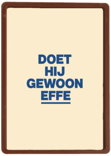 And C Doet hij gewoon effe