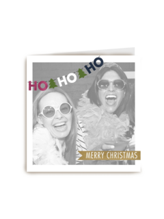 ho ho ho merry christmas fotokaart