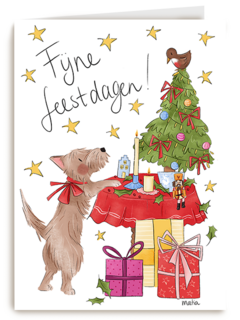 Matia Studio Fijne Feestdagen Kerstboom Met Cadeaus
