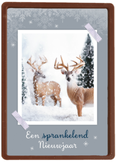 2 herten in de sneeuw