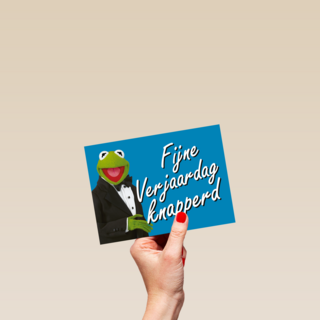 Kermit kaart fijne verjaardag knapperd