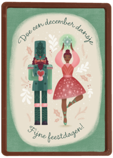 Kerstkaart klassiek doe een december dansje
