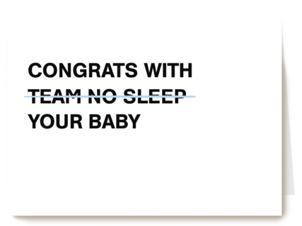 congrats with no sleep