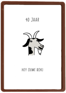 Verjaardagskaart man 40 Hee ouwe bok