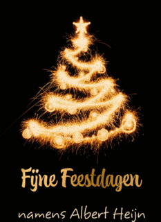 kerstkaart met lichtgevende kerstboom