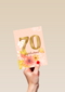 Verjaardagskaart 70 met bloemen