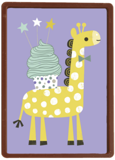 giraffe met cupcake