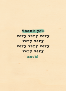 Bedankt thank you very very very much