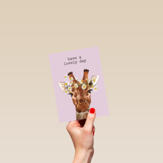verjaardag kaart hip have a lovely day giraffe