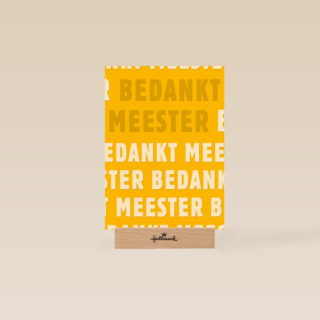 bedankt meester met deze gele kaart
