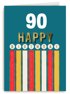 Verjaardagskaart Happy Birthday kaarsjes leeftijd