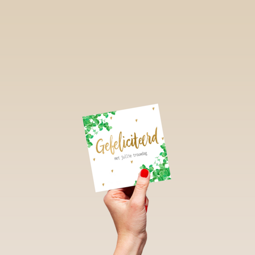 Trouwdagkaart gefeliciteerd met jullie trouwdag