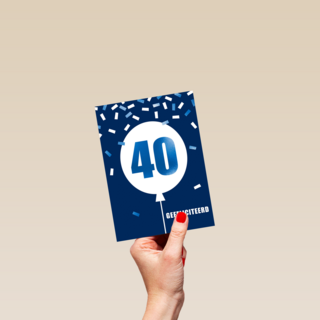 Verjaardagskaart leeftijden man 40 ballon