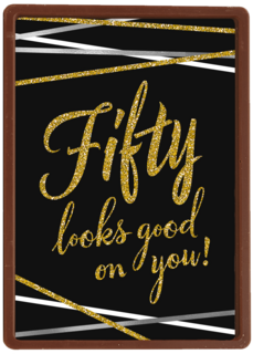 Verjaardagskaart leeftijden 50 man vrouw Fifty looks good on you