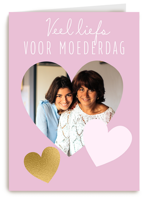 moederdag fotokaart veel liefs voor moederdag