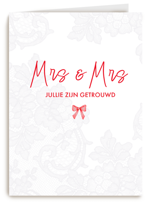 Mrs Mrs jullie zijn getrouwd
