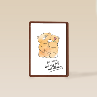 Huwelijkskaart 40 jaar heel blij met elkaar