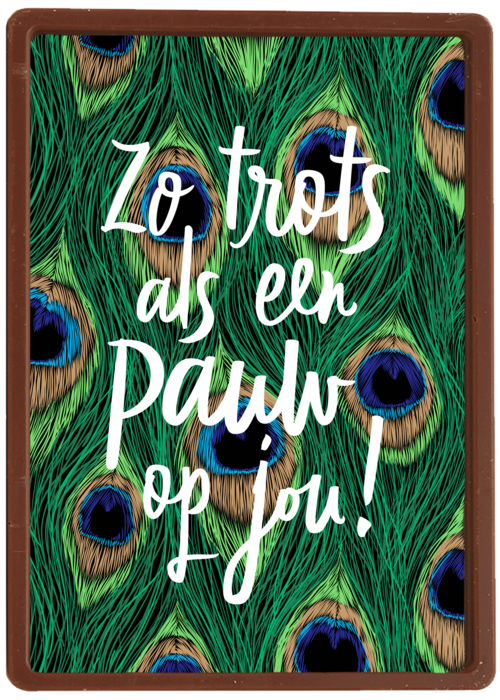 geslaagd kaart zo trot als een pauw